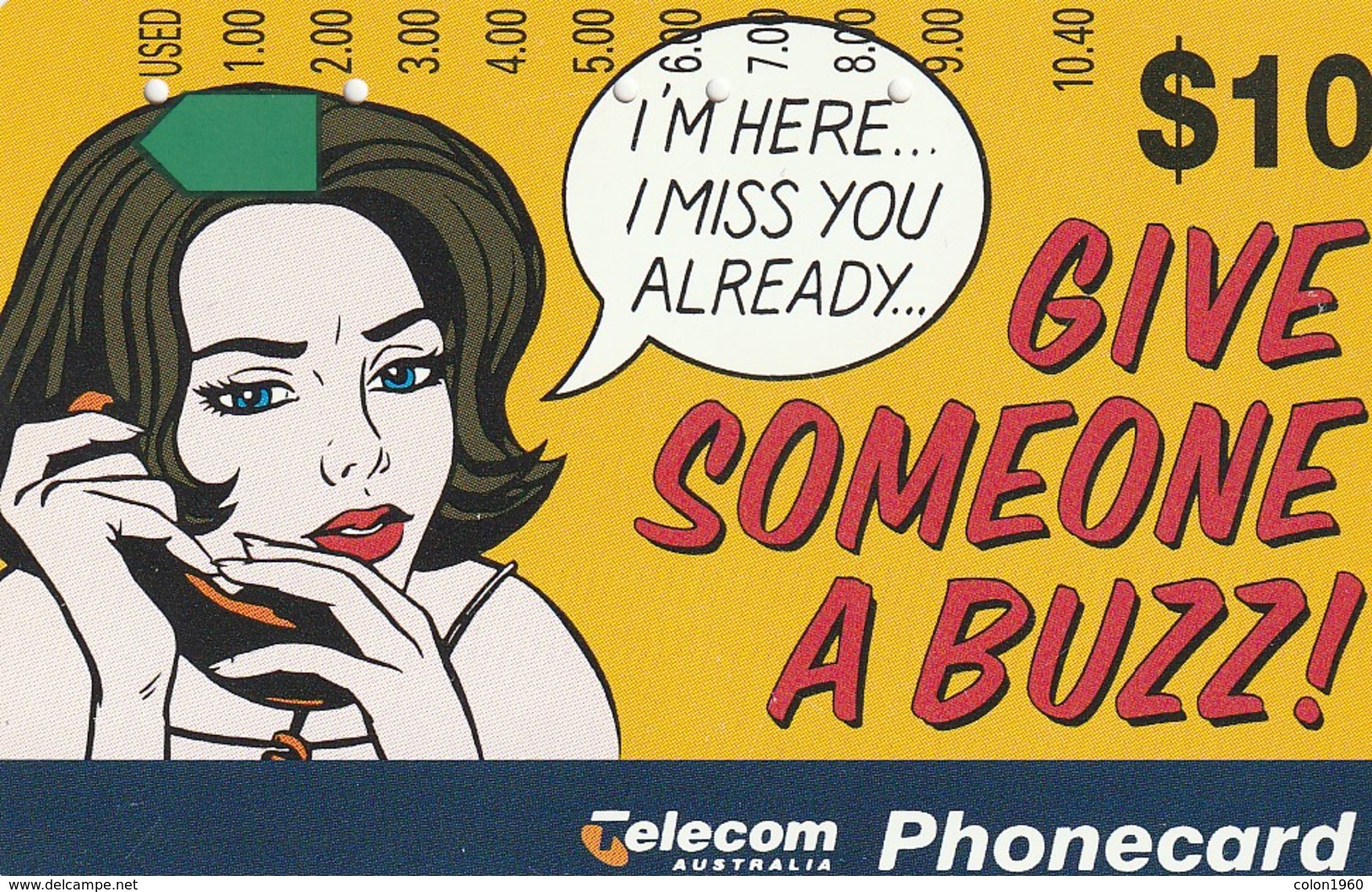 TARJETA TELEFONICA DE AUSTRALIA. "I'm Here..." Give Someone A Buzz. AUS-M-271. (155) - Australia