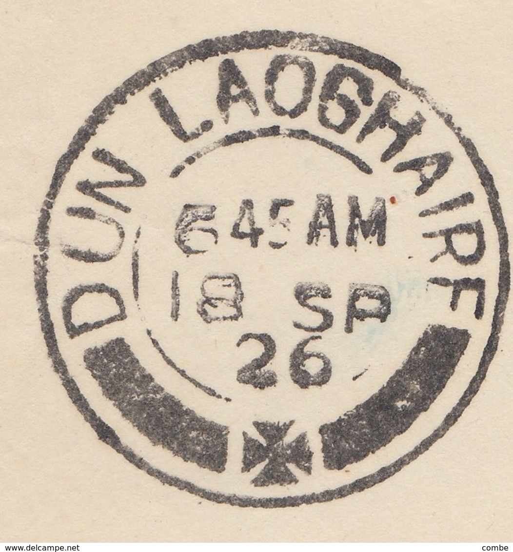 1926 CACHET DUN LAOGHAIRE AVEC CROIX, DEVANT DE LETTRE DE PARIS AVEC PASTEUR 1,50Fr POUR ROYAL BANK DUBLIN  /  4 - Lettres & Documents