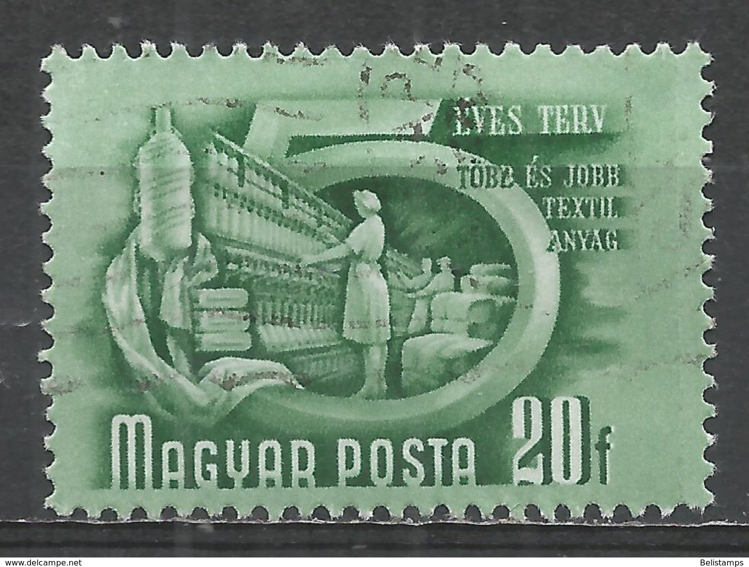 Hungary 1951. Scott #948 (U) Textile Industry - Oblitérés