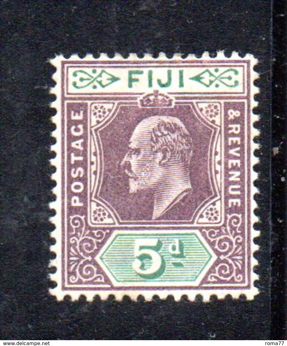 APB23 - FIJI 1903, Edoardo VII Yvert  N. 53  * (2380A) . Fil CA - Fiji (...-1970)