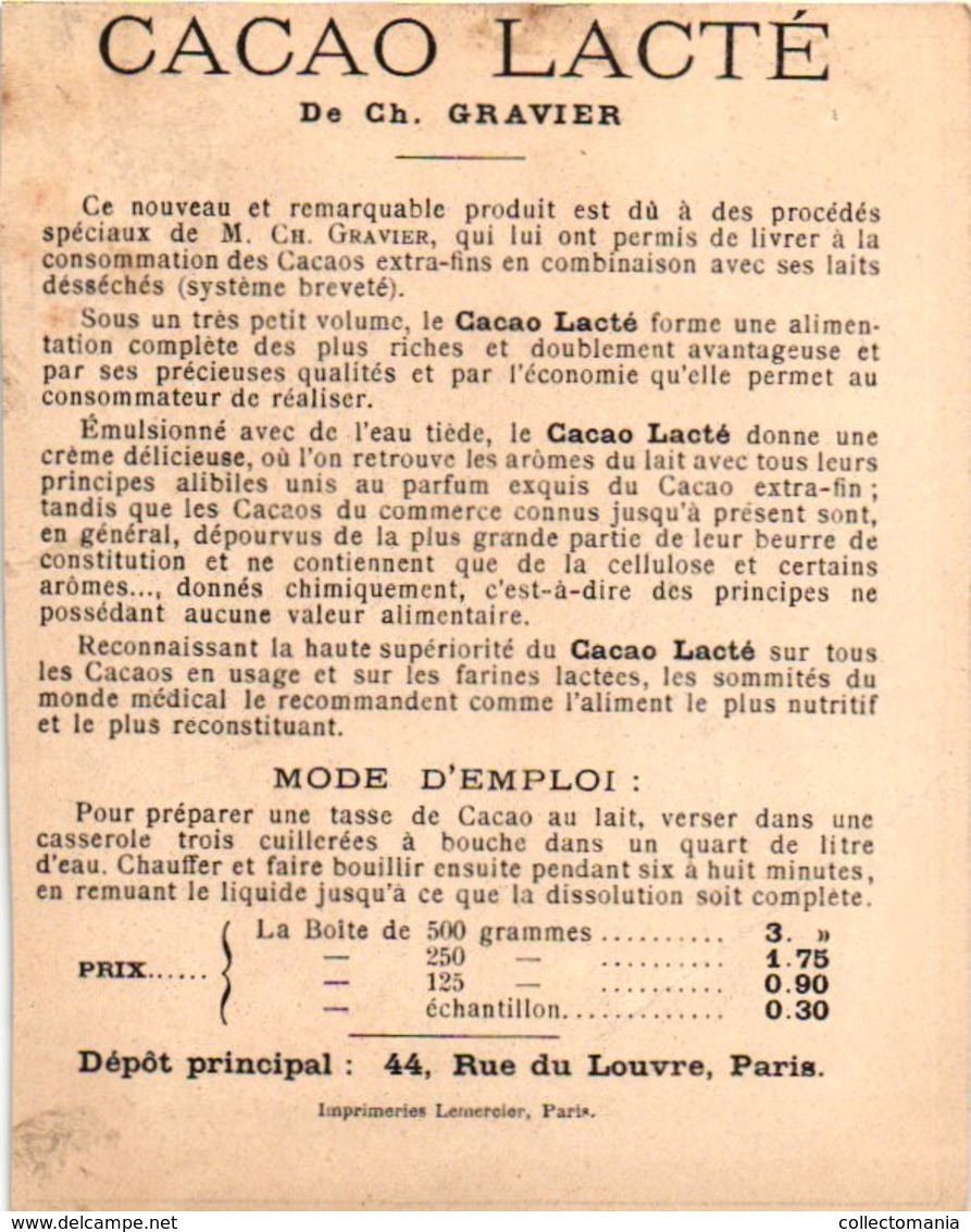 4 Chromo Cacao Lacté  De La Ferme Modèle De Vichy Ch. Gravier  Illustr. Guillaume Imprim.Lemercier - Other & Unclassified