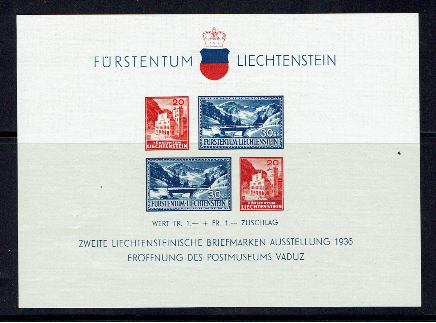 LIECHTENSTEIN...1936...MNH...Cat Val + $70.00 - Blokken