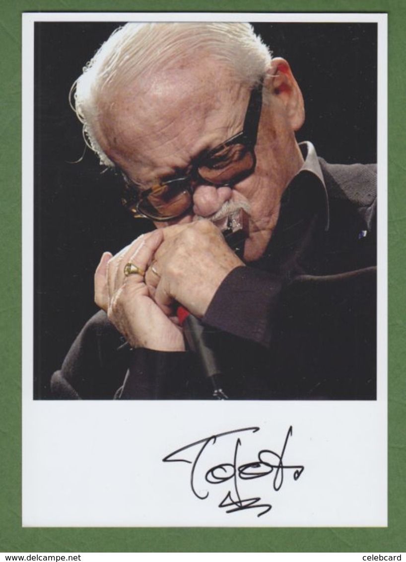 TOOTS THIELEMANS In Person Signed Glossy Photo AUTOGRAPHE / AUTOGRAMM  13/18 Cm - Sonstige & Ohne Zuordnung