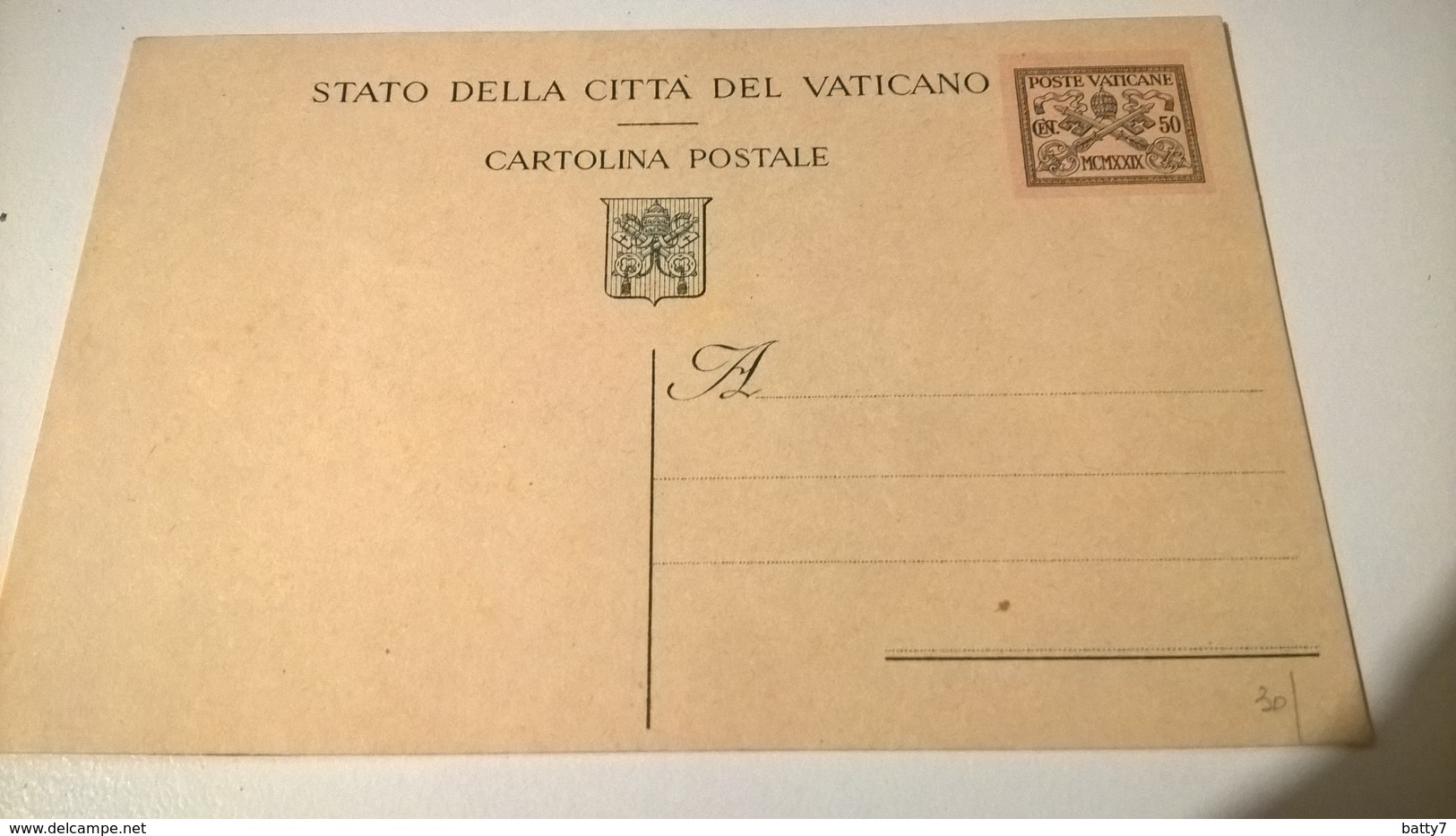 VATICANO CARTOLINA POSTALE CENT. 50  NUOVA - Enteros Postales