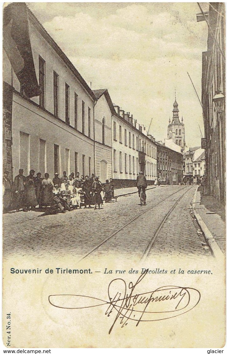 Souvenir De TIRLEMONT - La Rue Des Récollets Et La Caserne - Tienen