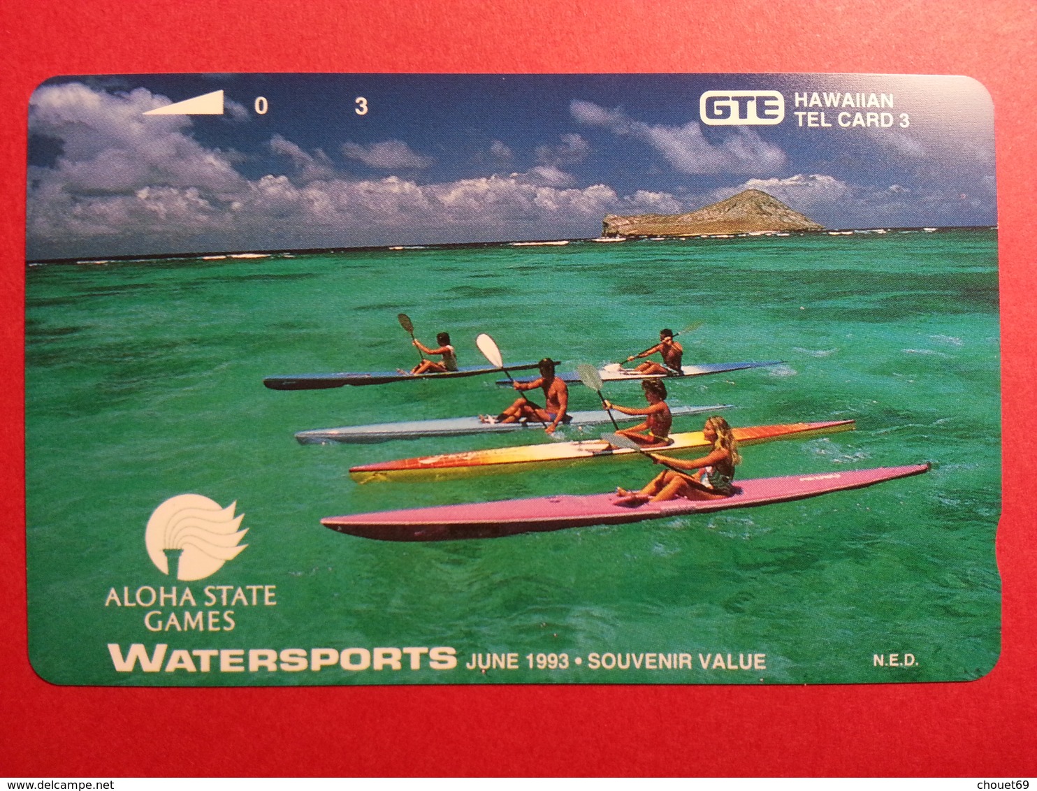 HAWAI GTE - 3u Watersports Aloha State Games 1993 Canoe Pirogue MINT NEUVE (CB0718 - Hawaï