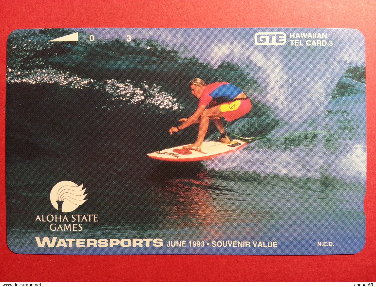 HAWAI GTE - 3u Watersports Aloha State Games 1993 Surf MINT NEUVE (CB0718 - Hawaii