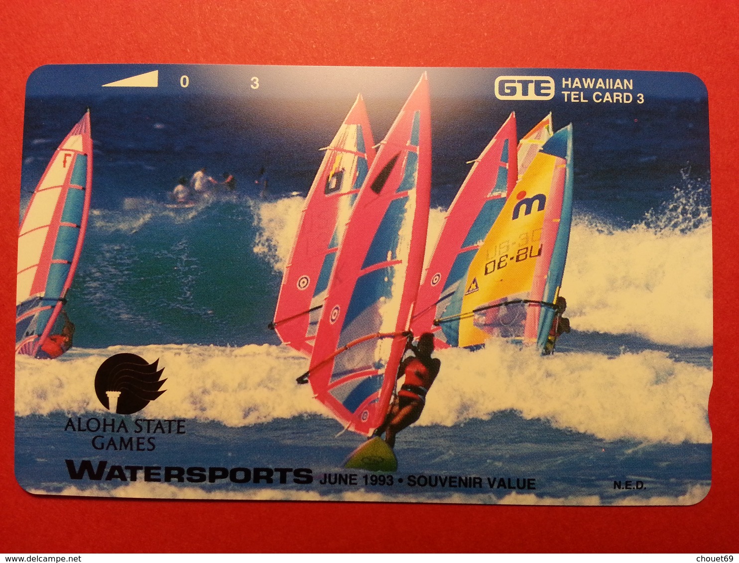 HAWAI GTE - 3u Watersports Aloha State Games 1993 Planche Voile MINT NEUVE (CB0718 - Hawaii