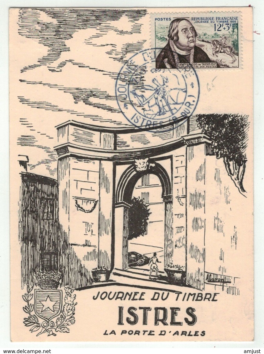 France // Journée Du Timbre Istres 1956 - Expositions Philatéliques