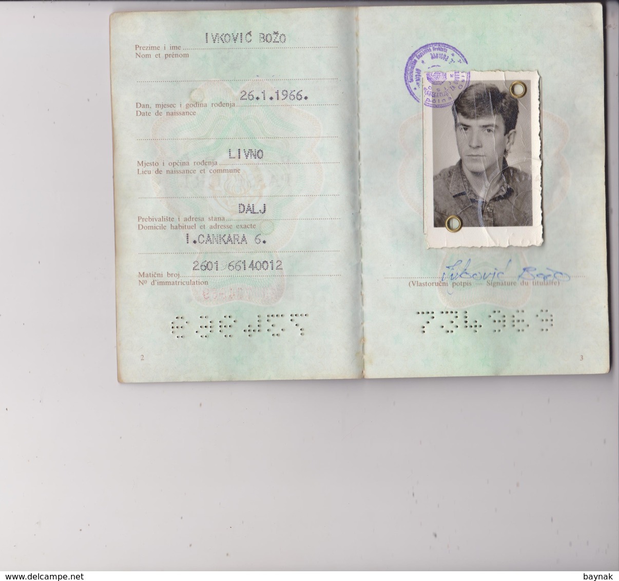 PM2  --  PASSPORT  --   SFR YUGOSLAVIA  --    MAN  --  1988 - Historische Dokumente