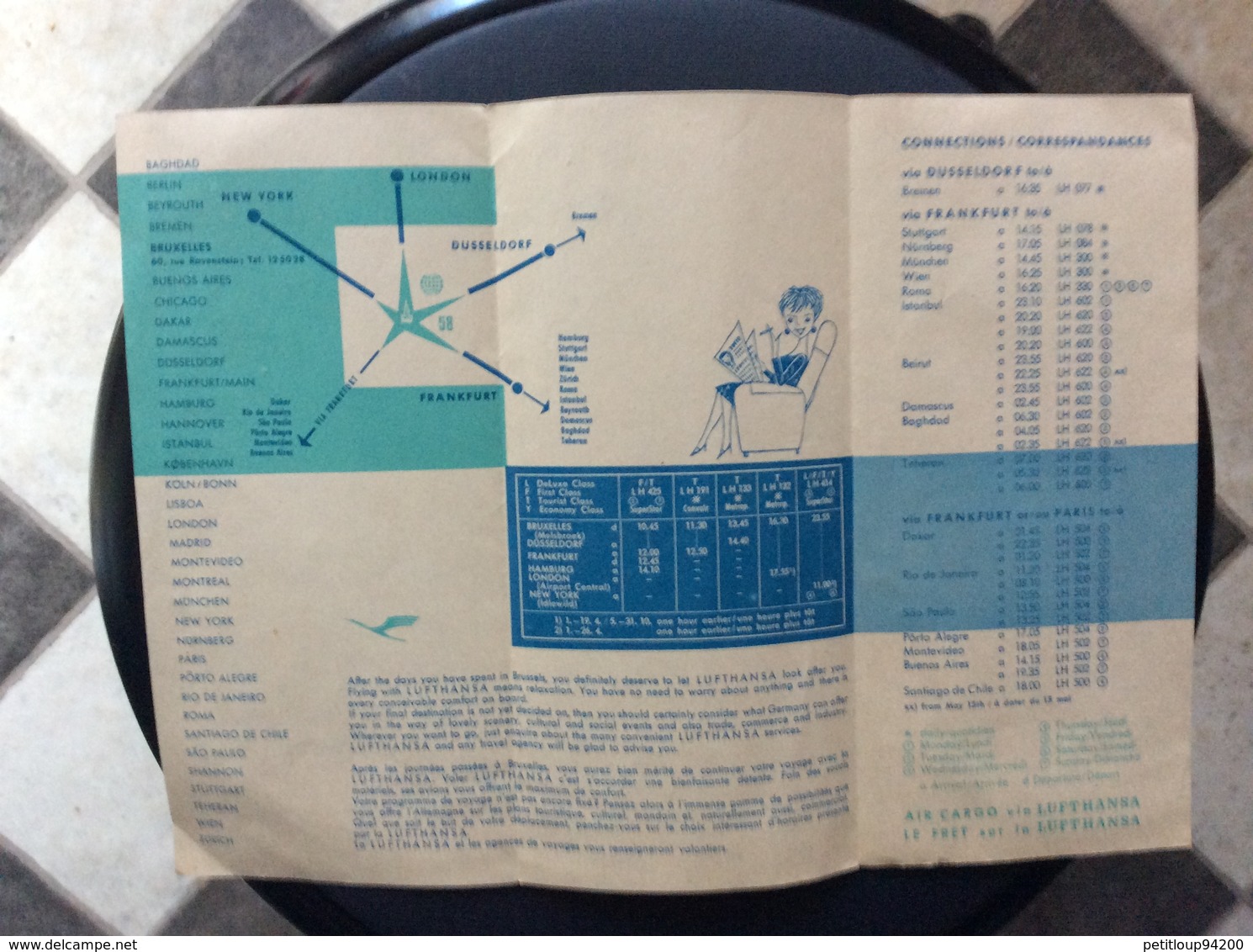 LUFTHANSA HORAIRES/TIME TABLE - Horaires