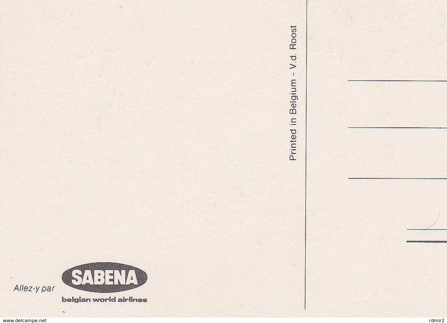 1545/ RWANDA (Native People. Natives).- Published By SABENA. - Non écrite. Unused. No Escrita. Non Scritta. Ungelaufen. - Rwanda