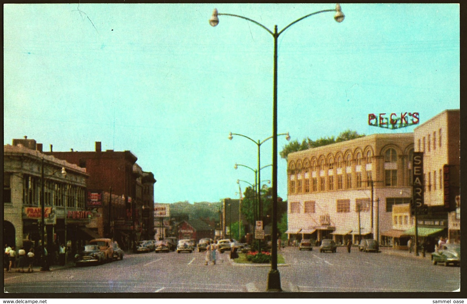 Lewiston  -  Hulett Square  -  Peck's Department Store  -  Ansichtskarte Ca.1960  (10399) - Lewiston