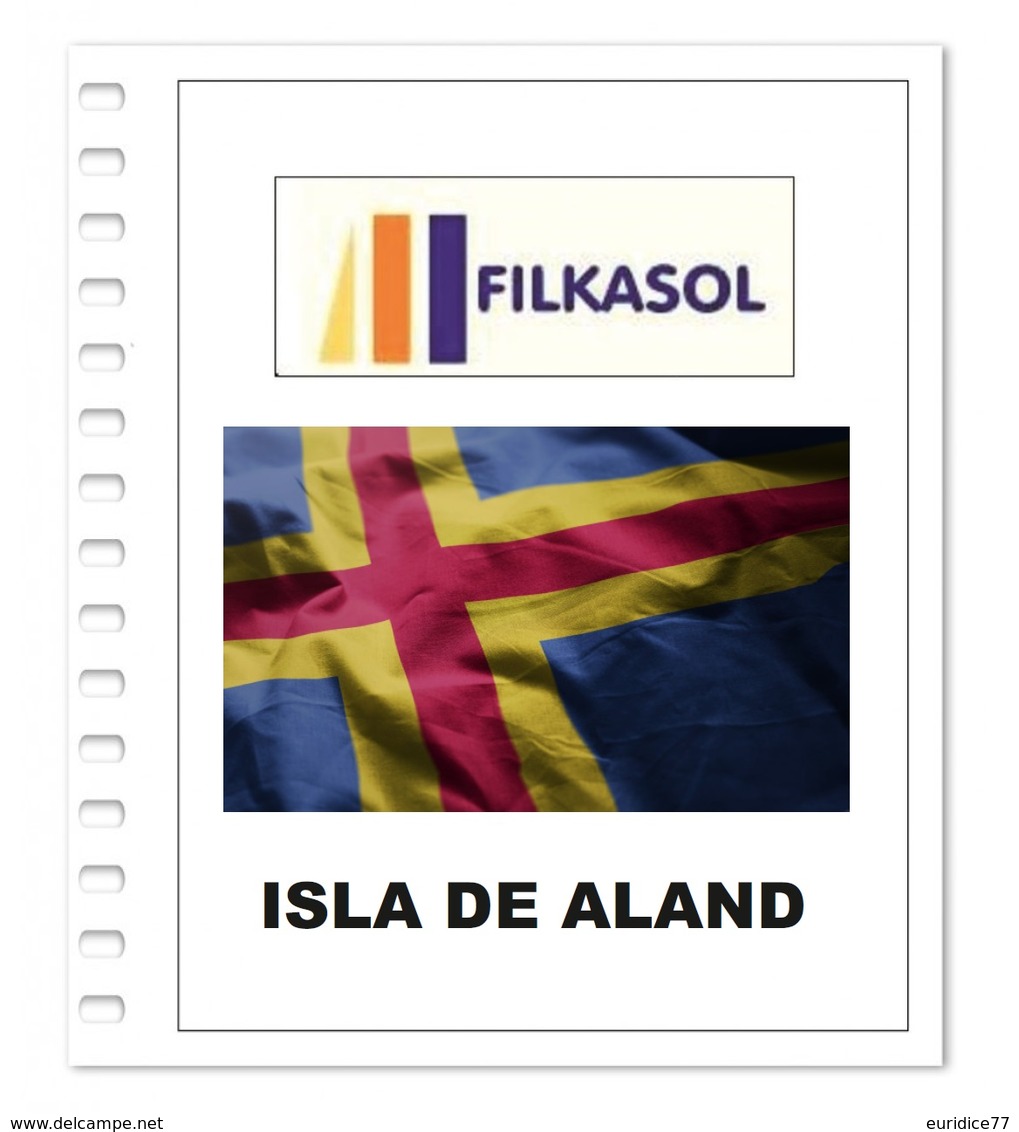 Suplemento Filkasol Isla De Aland 2018 + Filoestuches HAWID Transparentes - Pré-Imprimés