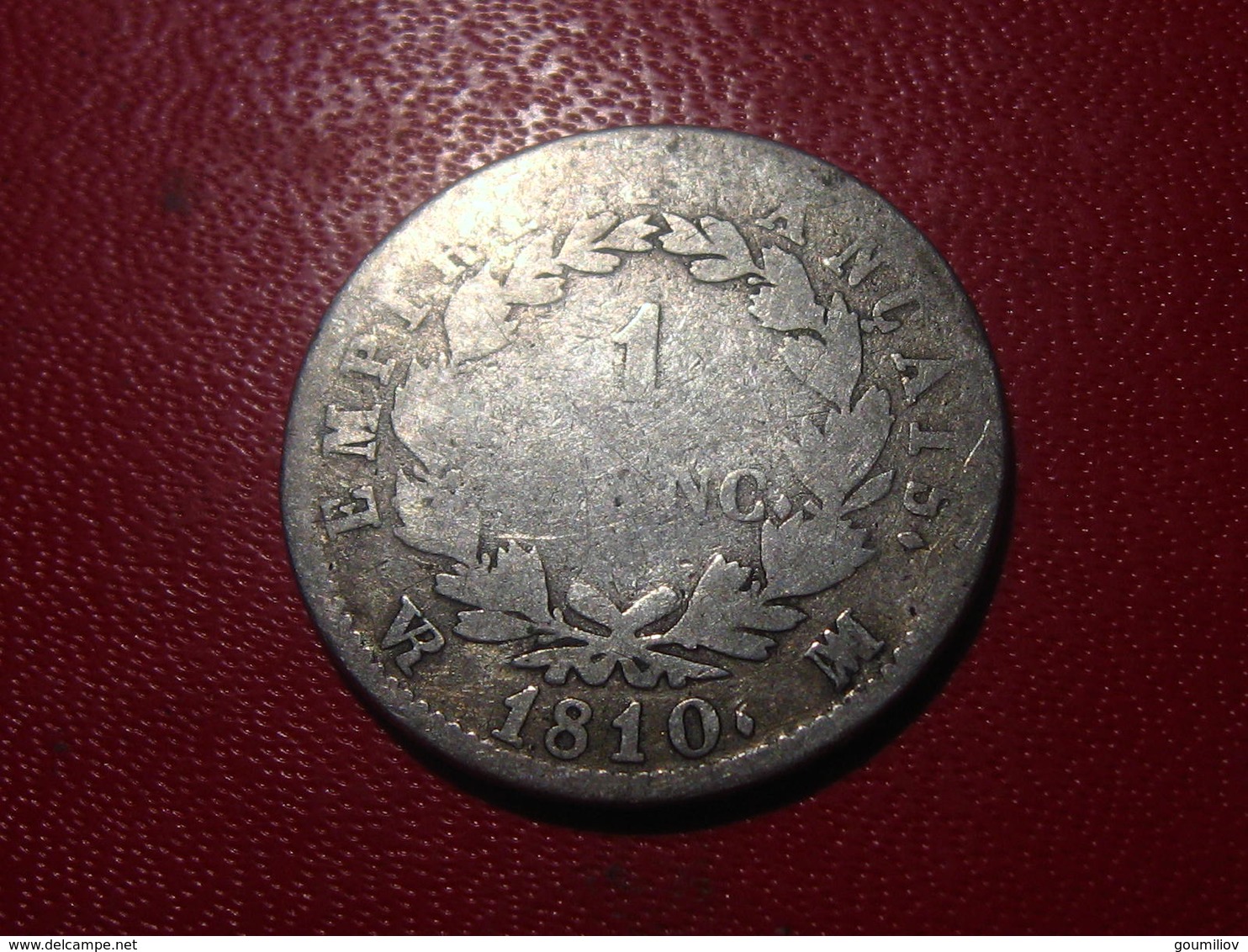 France - 1 Franc 1810 MA Marseille Napoléon Ier - Rare Et Tranche Fautée DIEU PROTEGE Dans Un Sens Et LA FRANCE Autre - 1 Franc