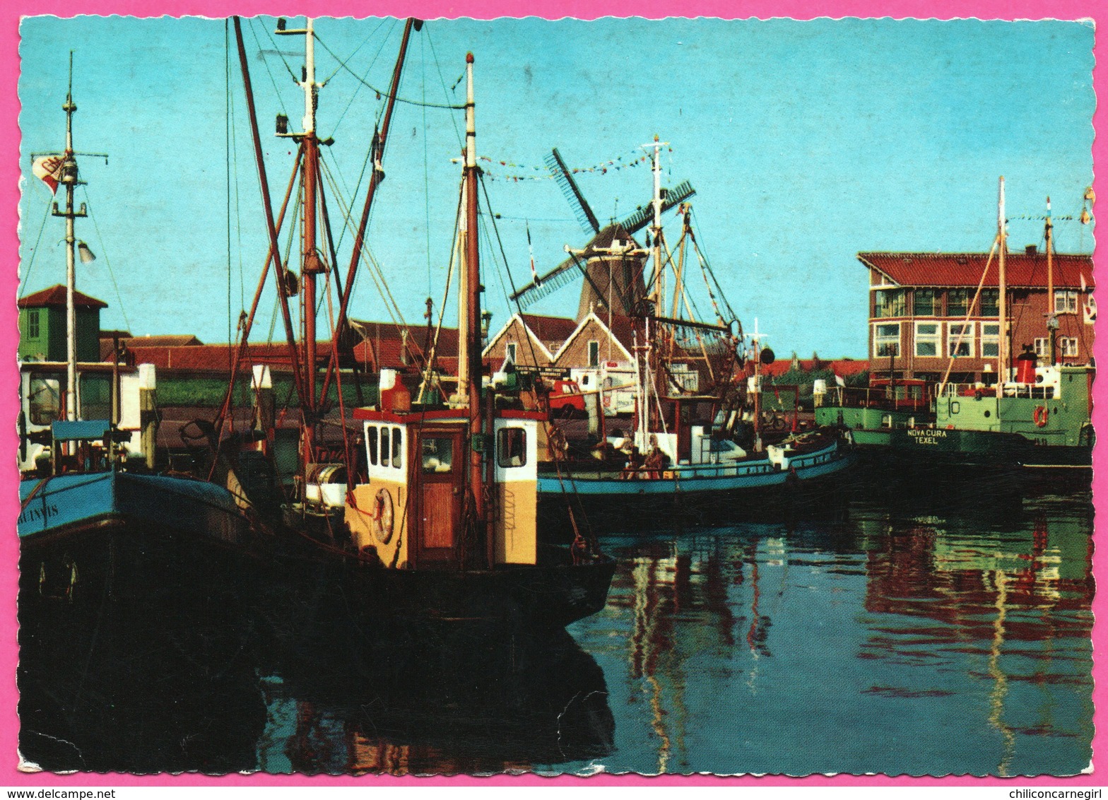 Cp Dentelée - Nederland - Oudeschild Haven - Moulin à Eau - Molen - KRUGER - TEXEL - 1976 - Texel