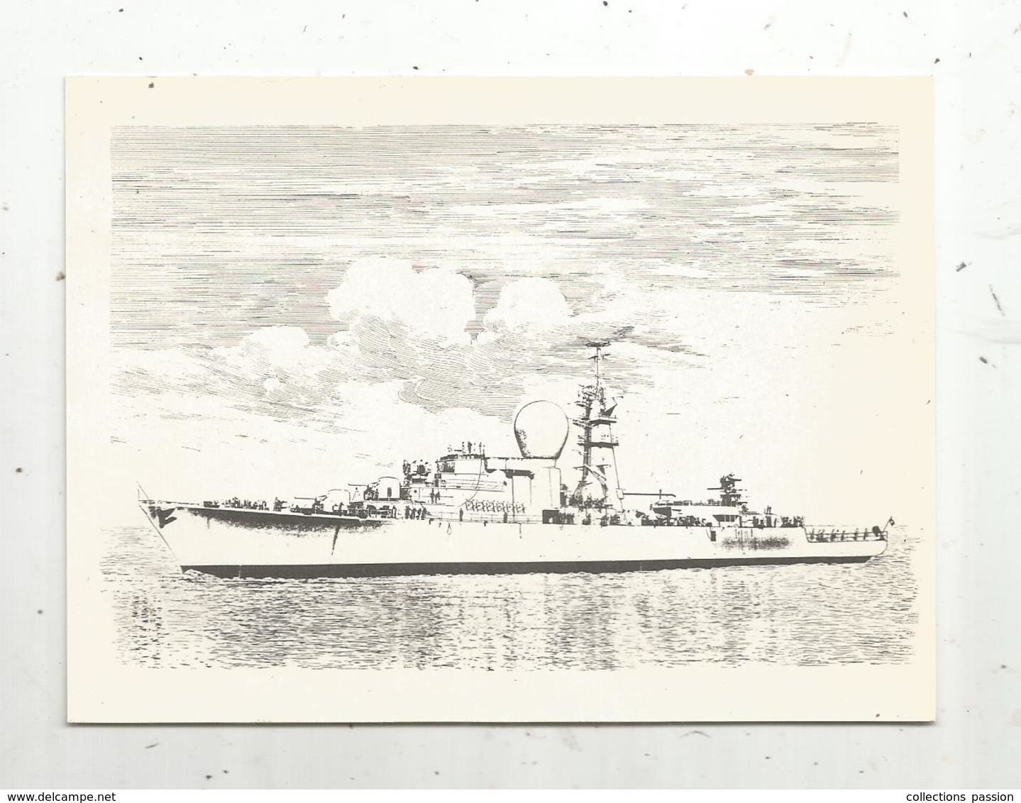 Carte De Voeux , Nouvelle Année , Bateau De Guerre , 2 Scans - Warships