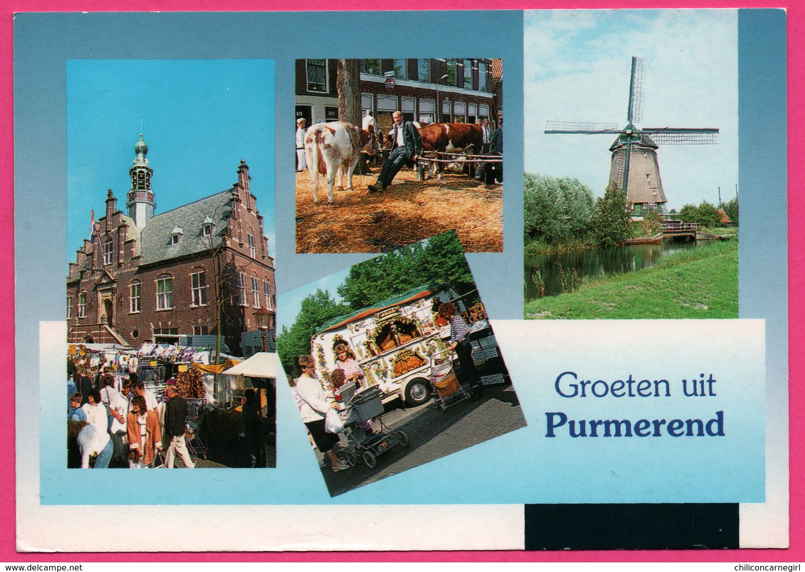 Nederland - Groeten Uit Purmerend - Multivues - Moulin - Molen - VAN LEER'S - 1992 - Purmerend