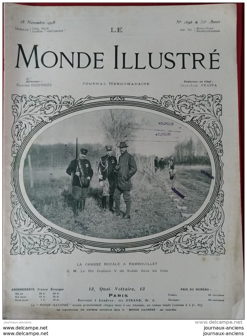 1908 TRAVAUX DU METROPOLITAIN (LIGNE 4) - SAINT PIERRE ET MIQUELON - RAMBOUILLET CHASSE ROYALE - PROFESSEUR METCHNIKOFF - 1900 - 1949