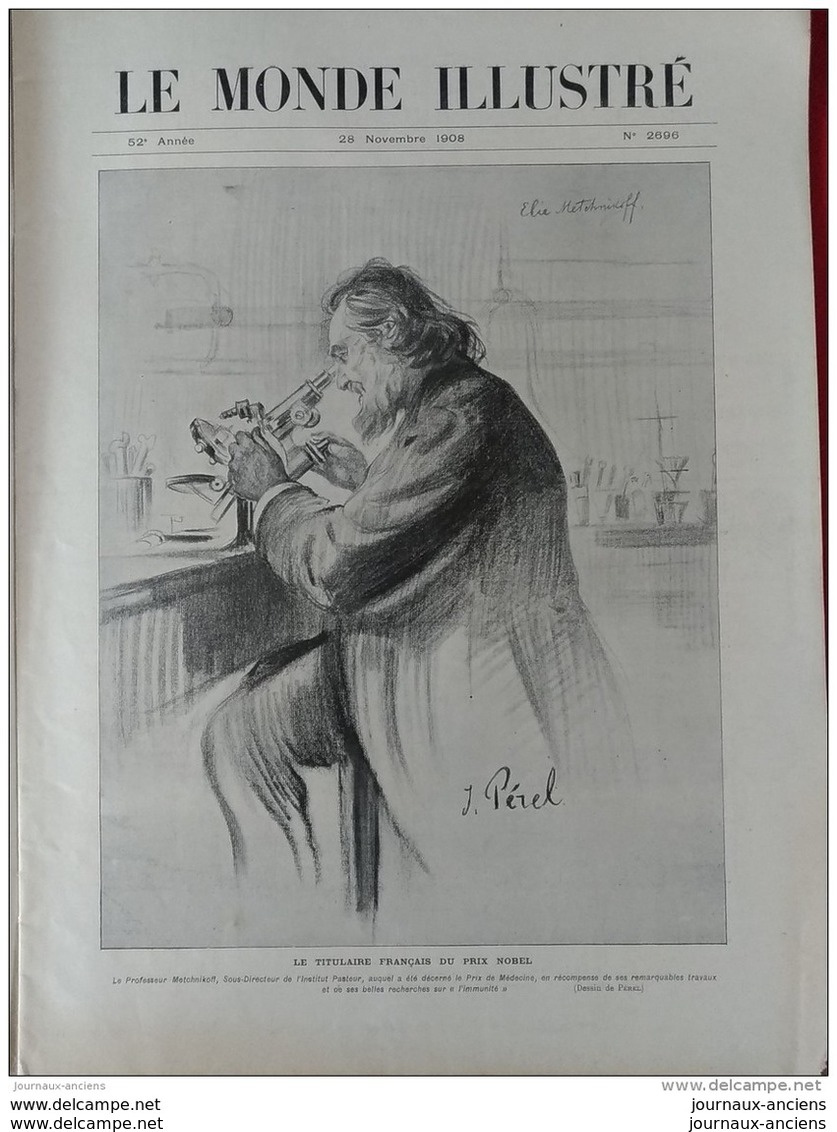 1908 TRAVAUX DU METROPOLITAIN (LIGNE 4) - SAINT PIERRE ET MIQUELON - RAMBOUILLET CHASSE ROYALE - PROFESSEUR METCHNIKOFF - 1900 - 1949