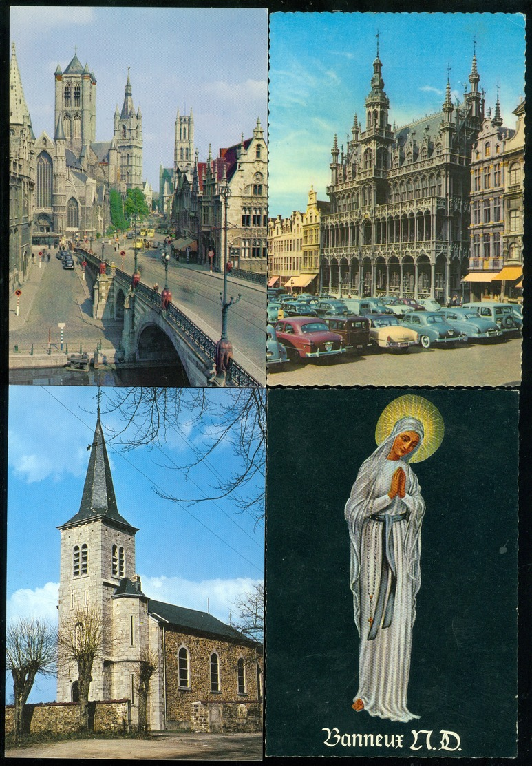 Beau lot de 60 cartes postales de Belgique  gr. format en couleurs  Mooi lot van 60 postkaarten van België groot formaat