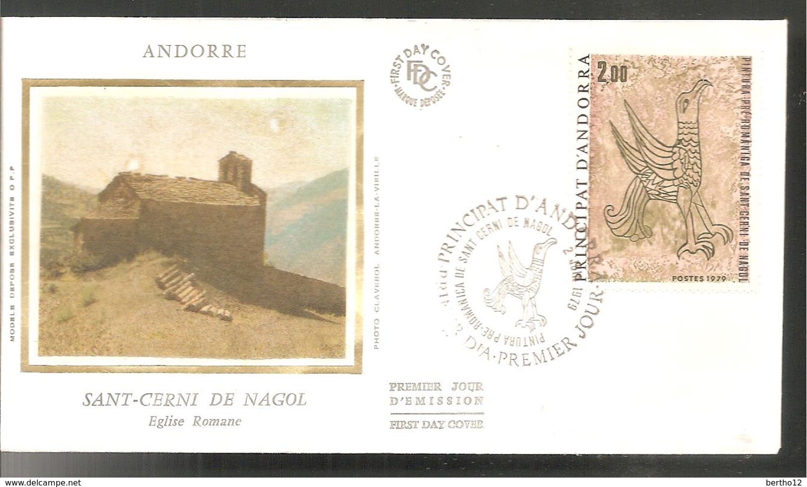 FDC ANDORRE 1979 SAINT CERNI DE NAGOL - FDC