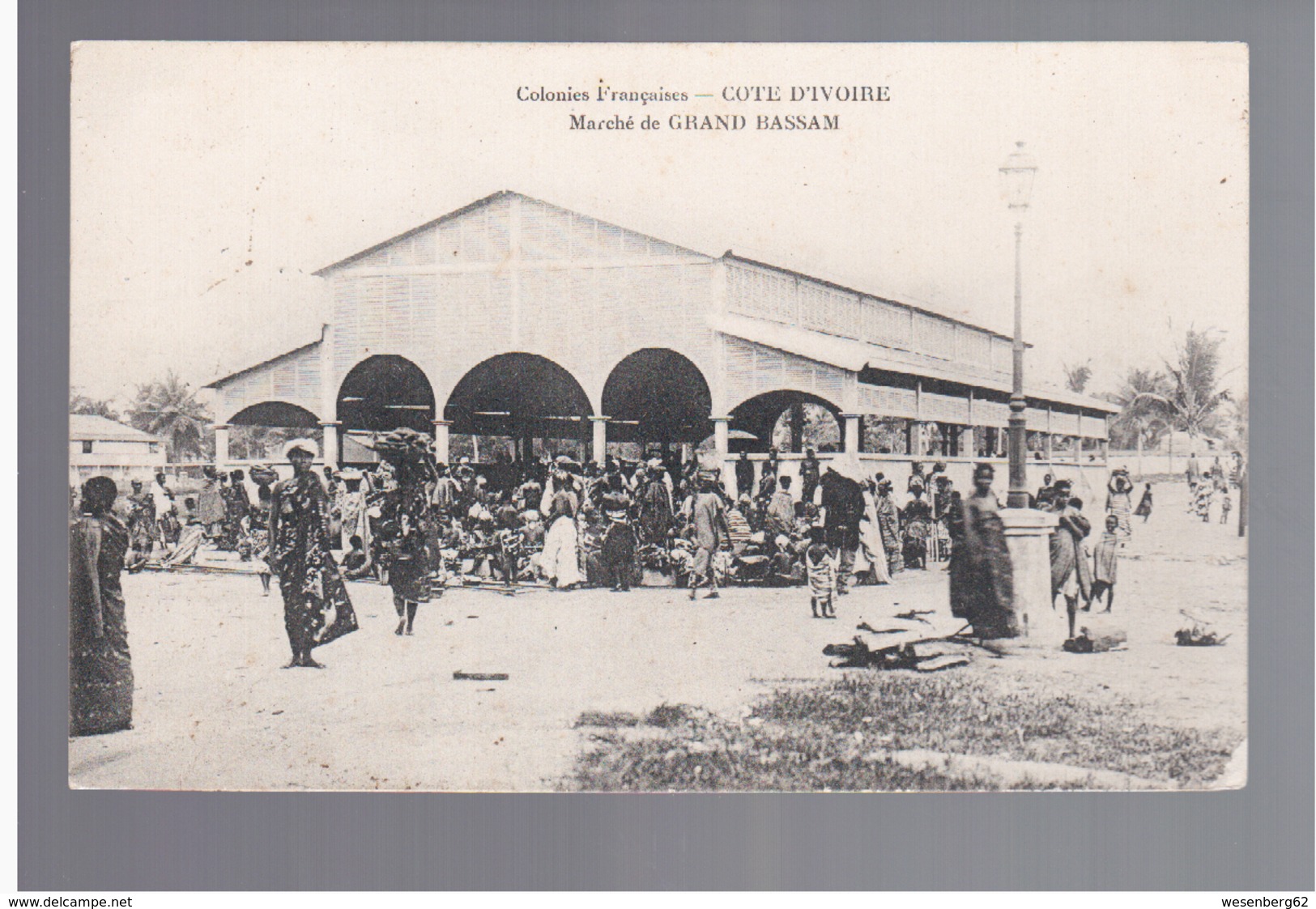 Cote D'Ivoire Marche De Grand Bassam 1913 OLD POSTCARD - Côte-d'Ivoire