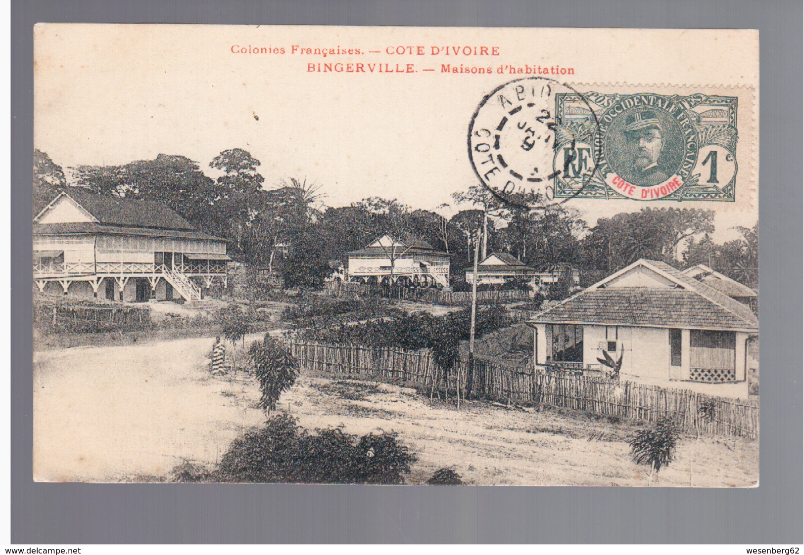 Cote D'Ivoire Bingerville- Maison D'habitation 1909 OLD POSTCARD - Côte-d'Ivoire