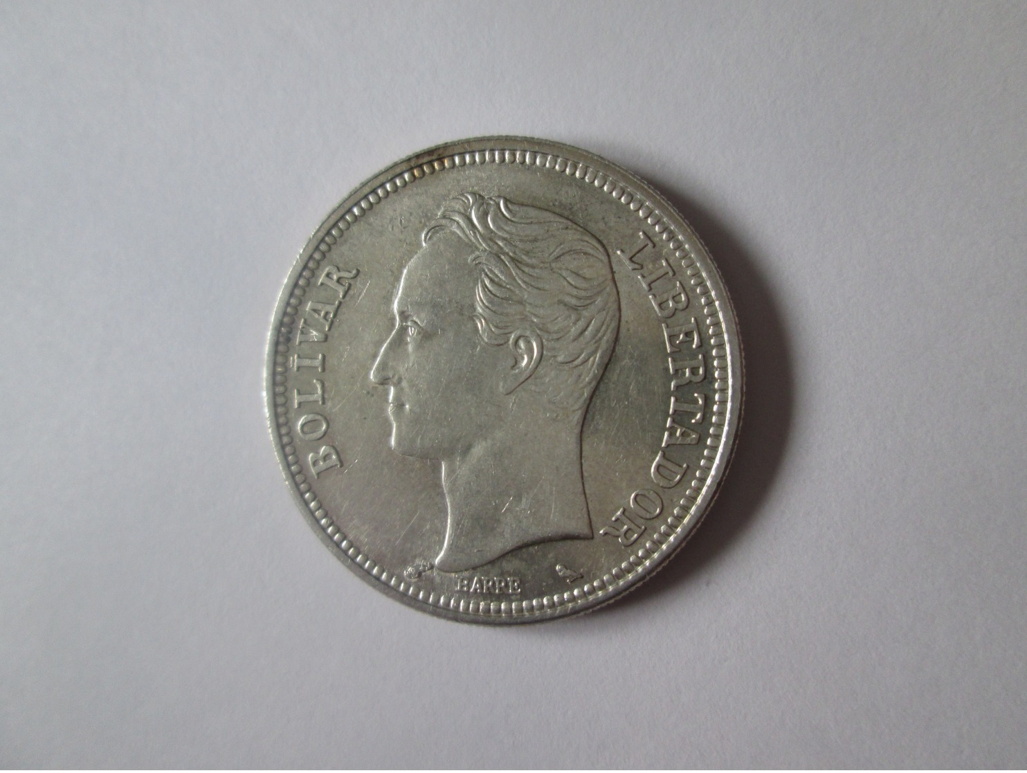 Venezuela 1 Bolivar 1960 Silver Coin In Very Good Conditions - Venezuela