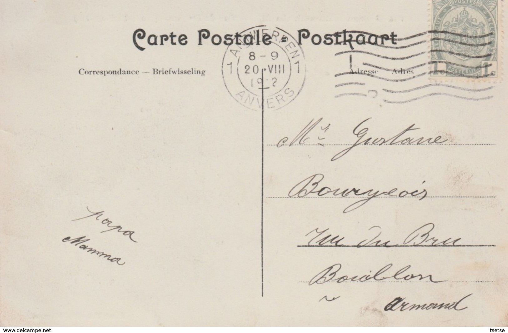 Antwerpen - Zicht Van St Anna ( Vlaamsch Hoofd ) - 1912 ( Verso Zien ) - Antwerpen