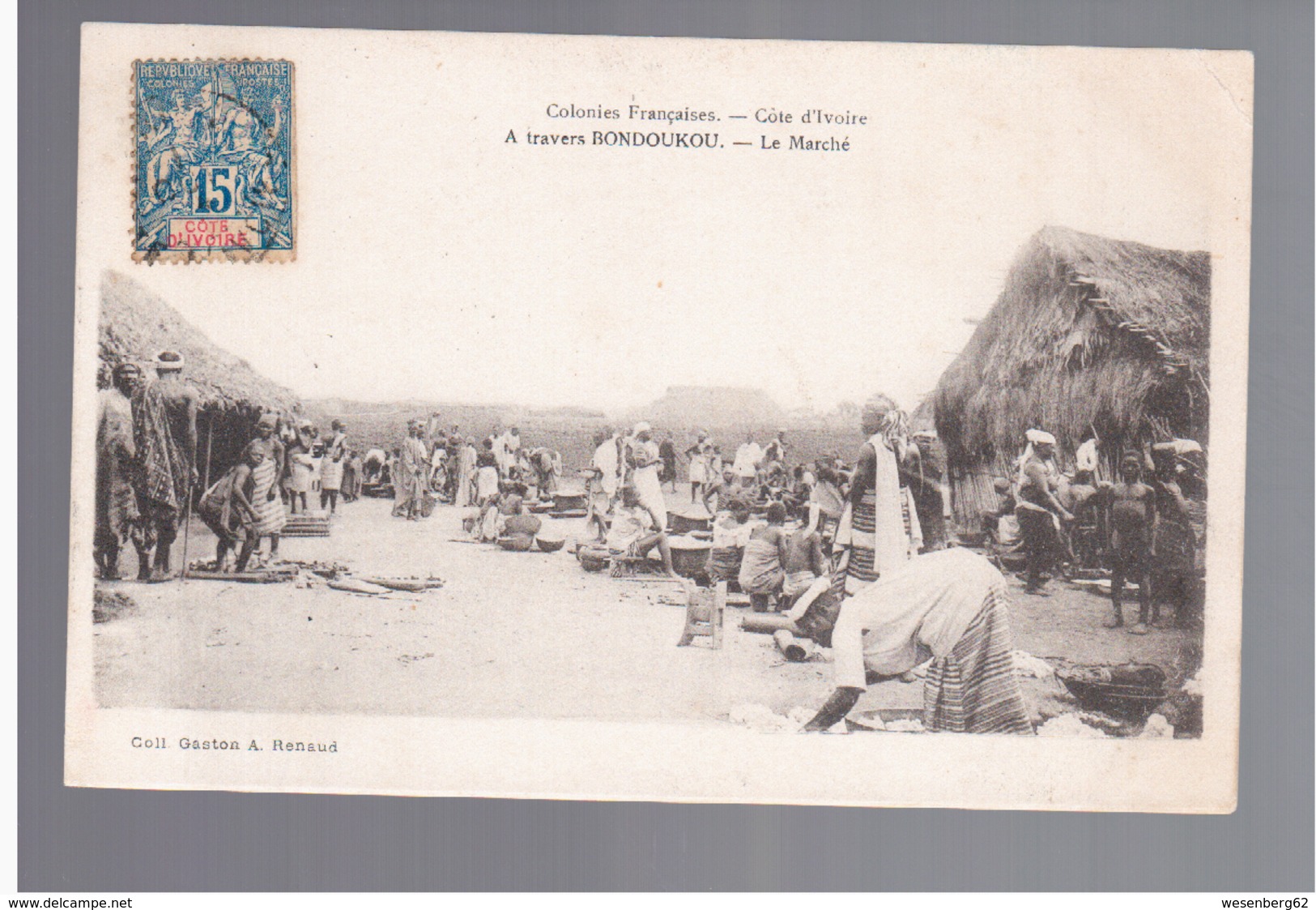 Cote D'Ivoire  A Travers Bondoukou - Le Marché 1906 OLD POSTCARD - Côte-d'Ivoire