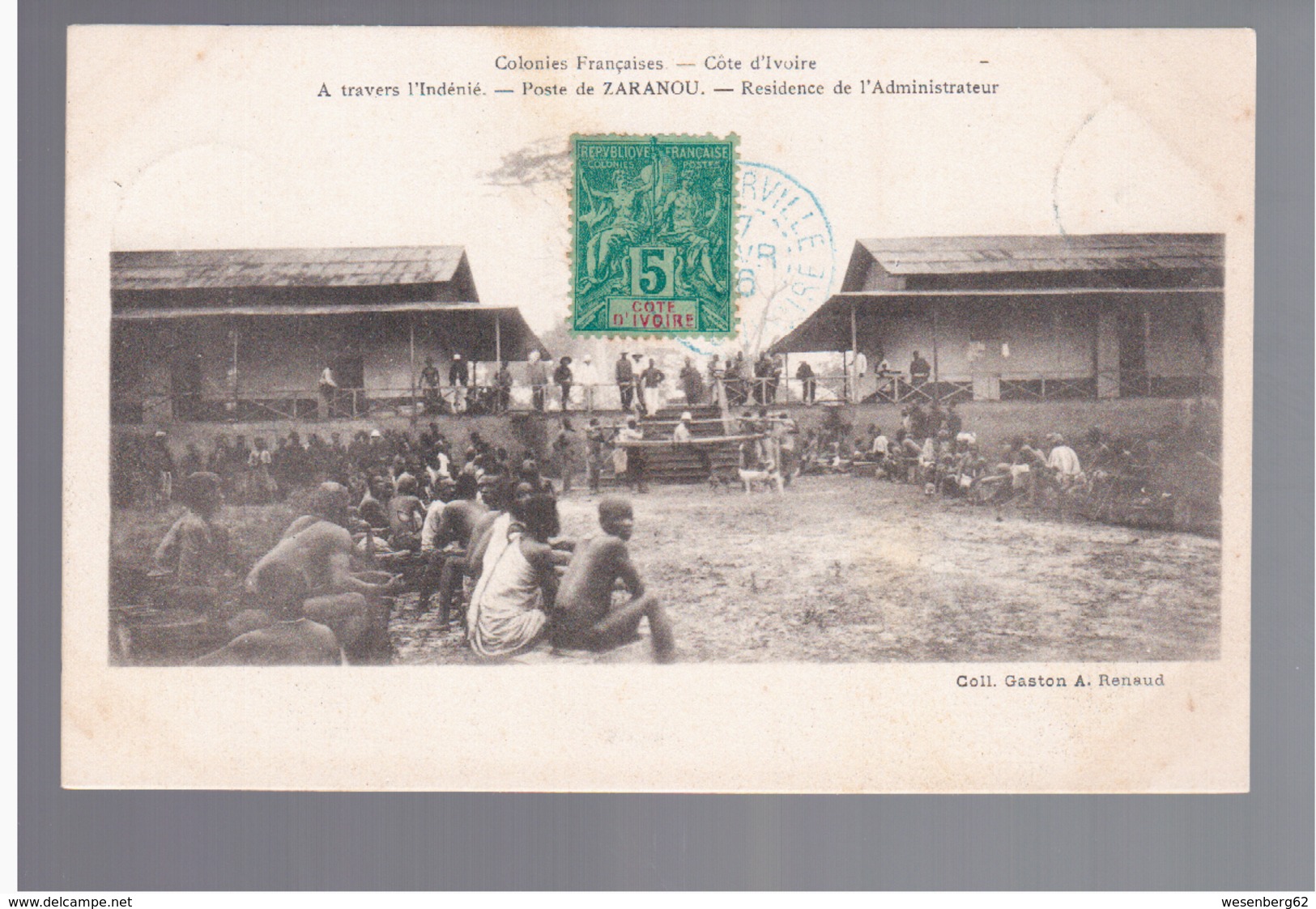 Cote D'Ivoire  A Travers L'Indénié - Poste De Zaranou -   Résidence De L'Administrateur 1906 OLD POSTCARD - Côte-d'Ivoire