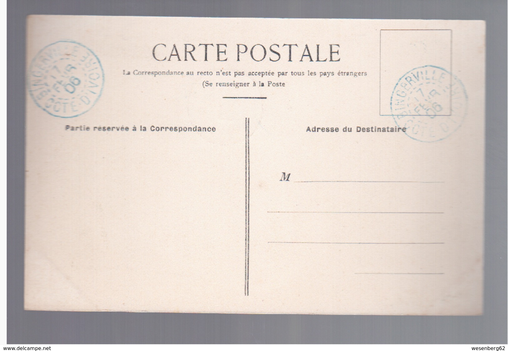Cote D'Ivoire  A Travers L'Indénié - Poste De Zaranou -   Résidence De L'Administrateur 1906 OLD POSTCARD - Côte-d'Ivoire