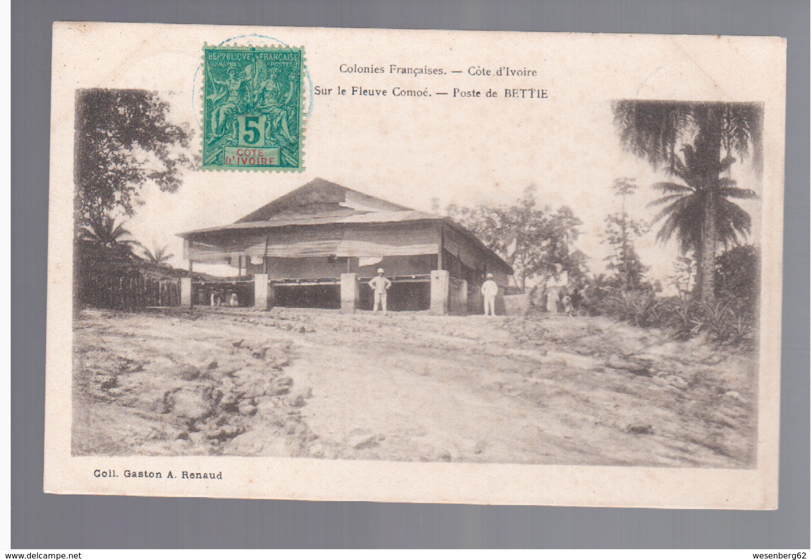 Cote D'Ivoire Sur Le Fleuve Comoe- Poste De Bettie 1906 OLD POSTCARD - Côte-d'Ivoire