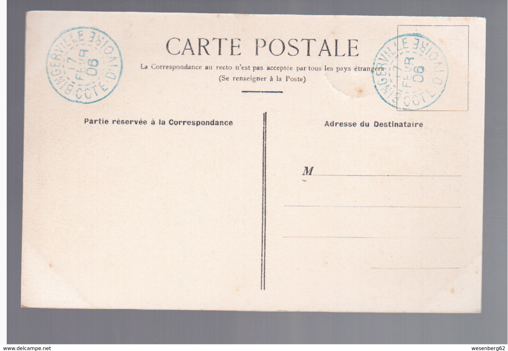 Cote D'Ivoire Sur Le Fleuve Comoe- Poste De Bettie 1906 OLD POSTCARD - Côte-d'Ivoire