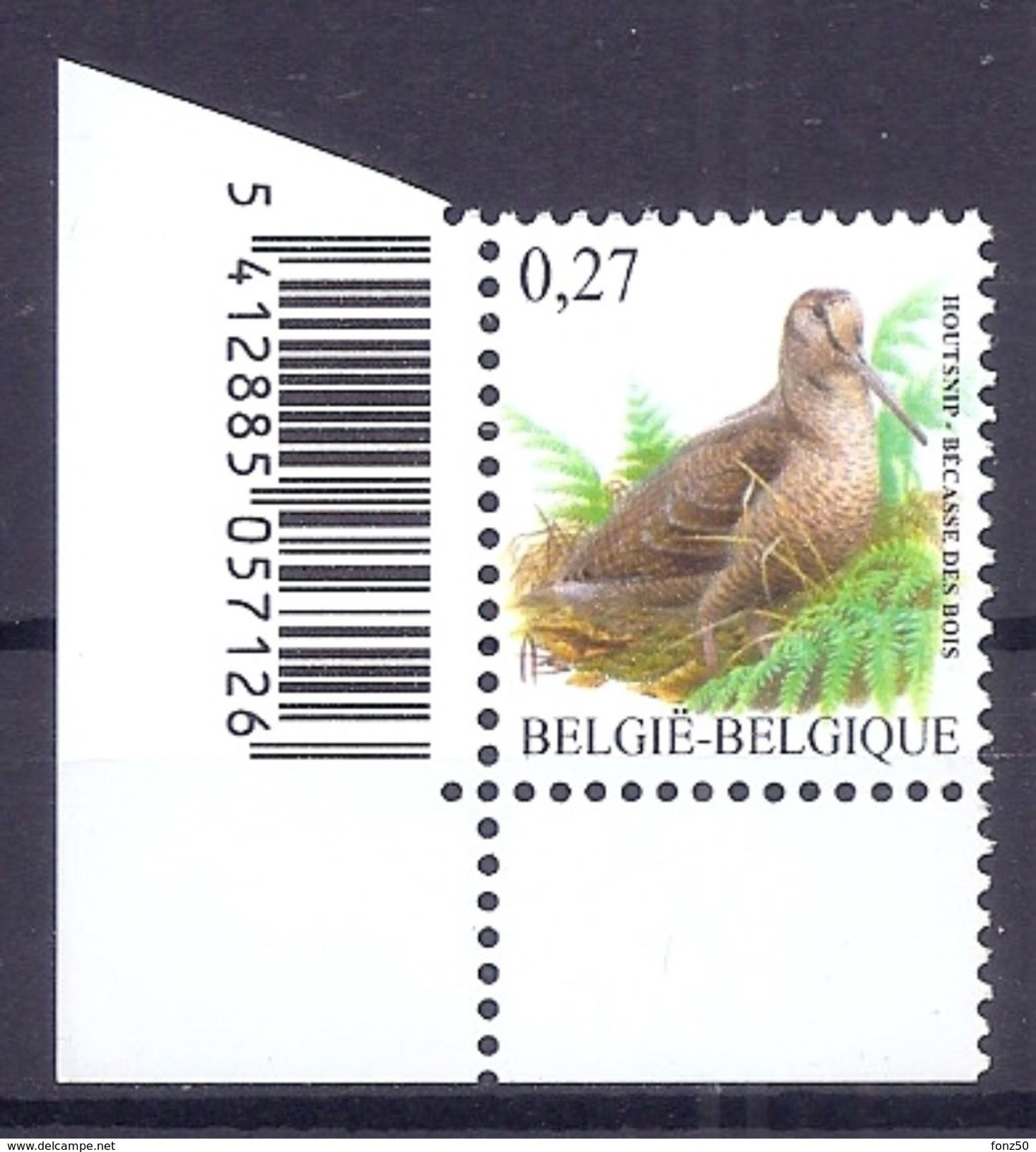 BELGIE * Buzin * Nr 3898  Barcode * Postfris Xx * FLUOR  PAPIER - 1985-.. Oiseaux (Buzin)