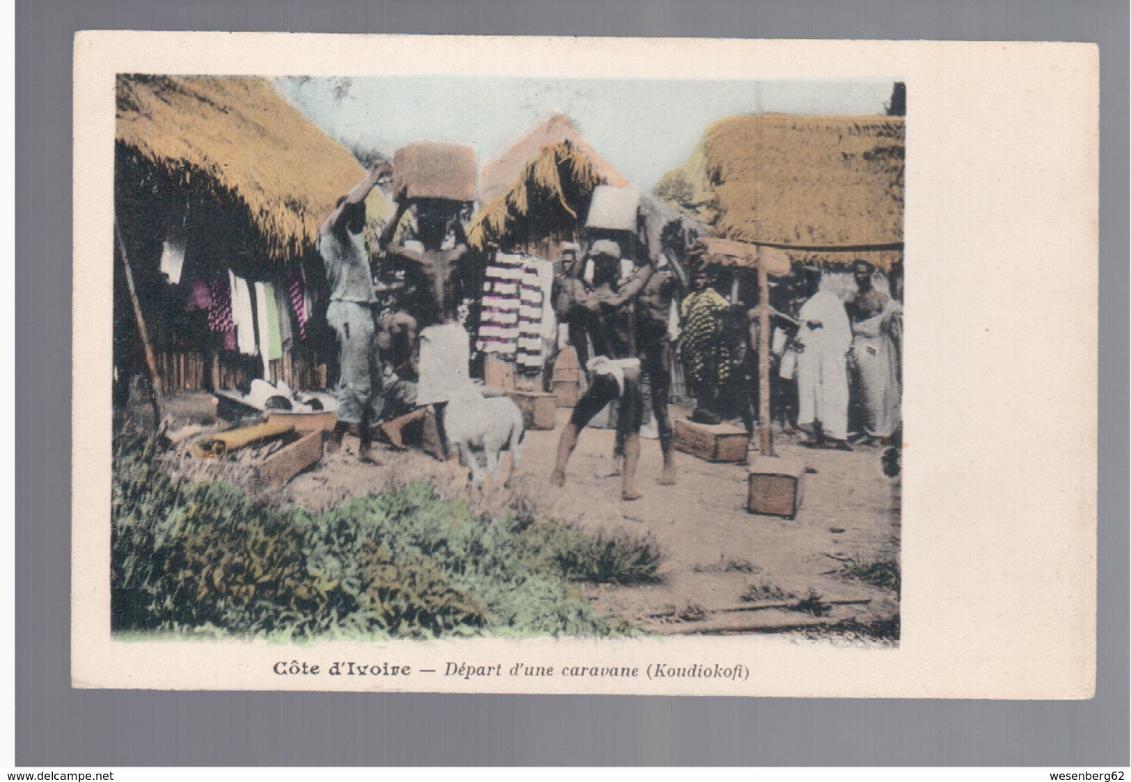 Cote D'Ivoire  Départ D'une Caravane (Koudiokofi) Ca 1910 OLD POSTCARD - Côte-d'Ivoire