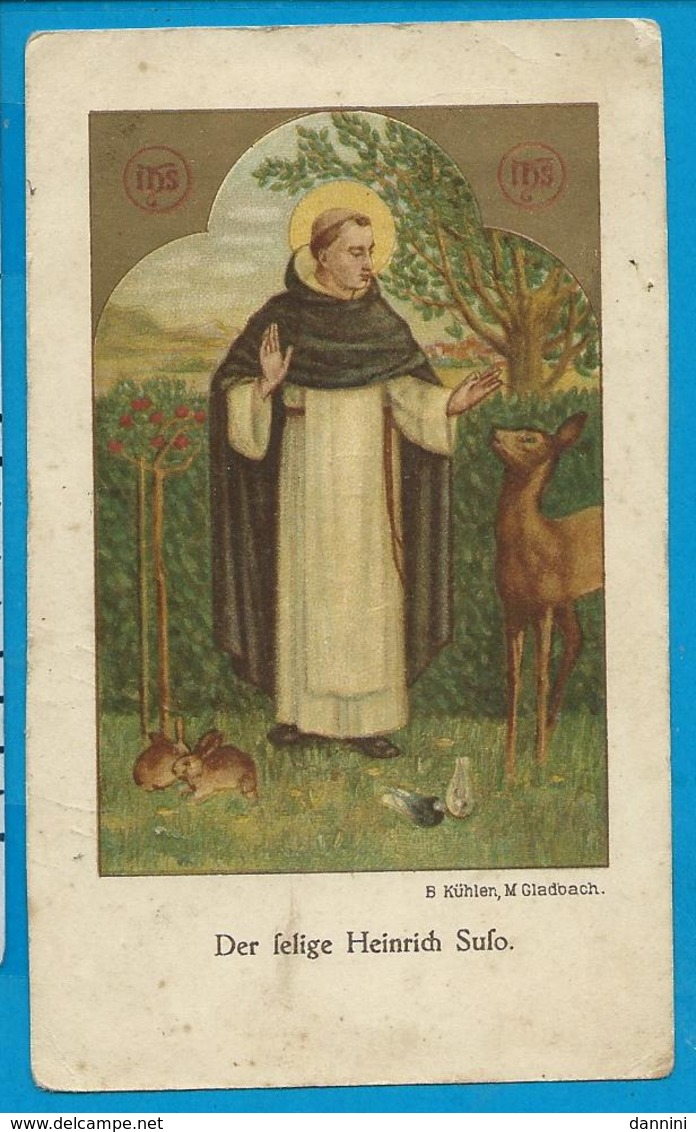 Holycard    St. Henricus Suso - Santini
