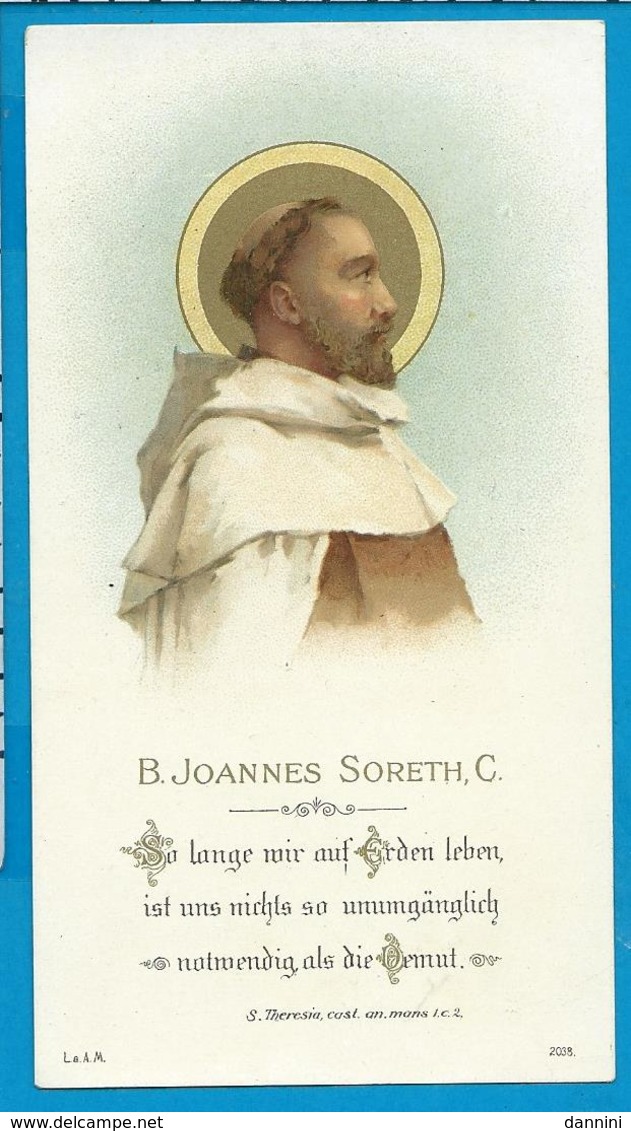 Holycard    B. Joannes Soreth - Images Religieuses