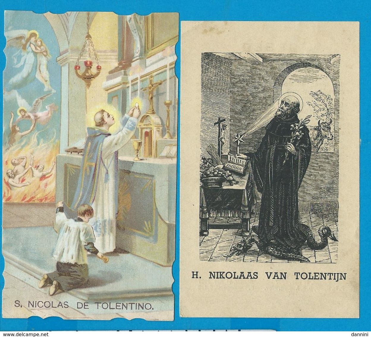 Holycard    St. Nicolas Van Tolentijn - Santini