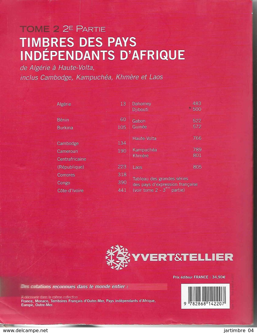 2013 Catalogue YVERT AFRIQUE Algérie à Haute-Volta , Port France  8.80 - Autres & Non Classés