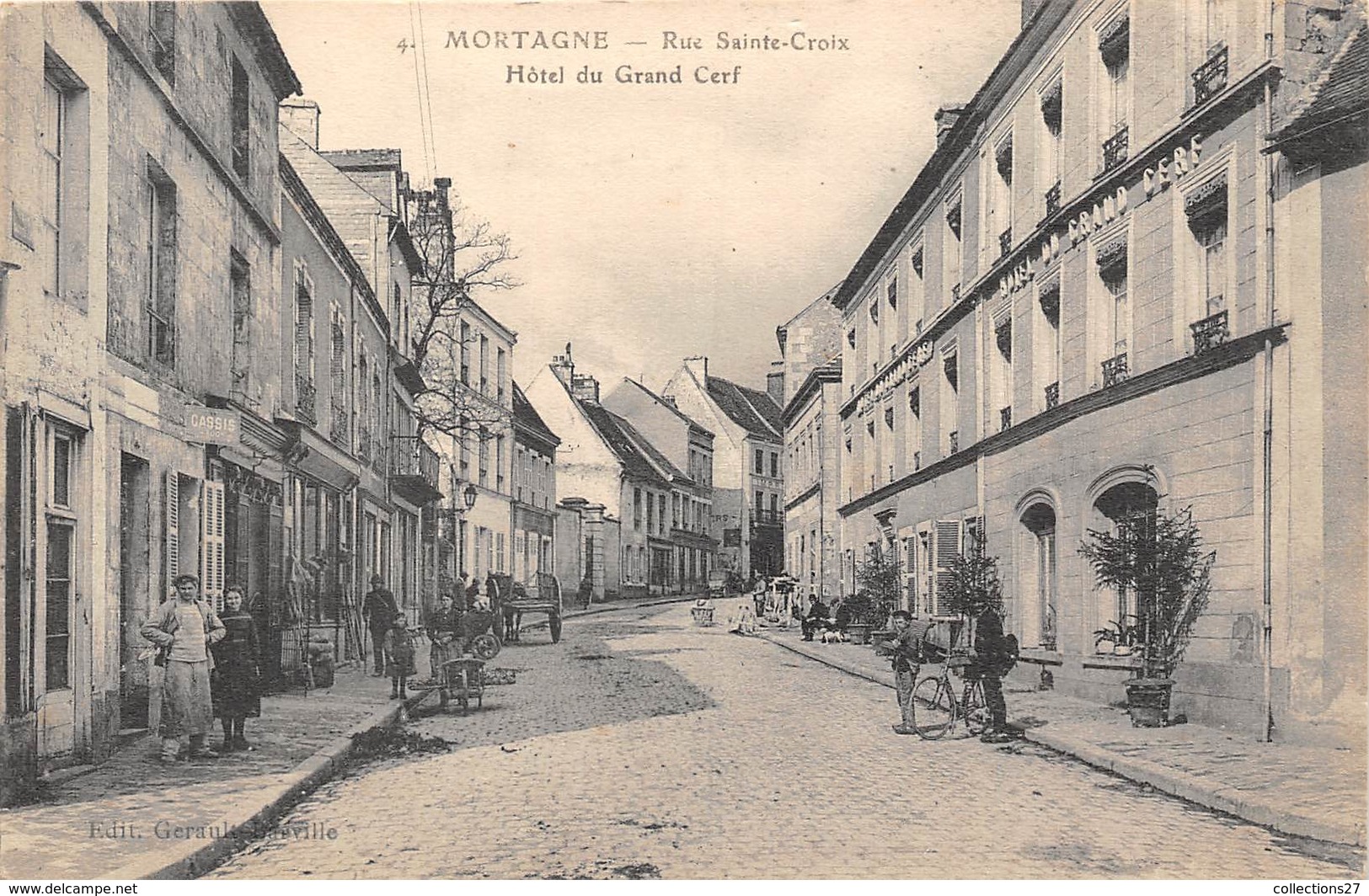 61-MORTAGNE- RUE SAINTE-CROIX- HÔTEL DU GRAND CERF - Mortagne Au Perche