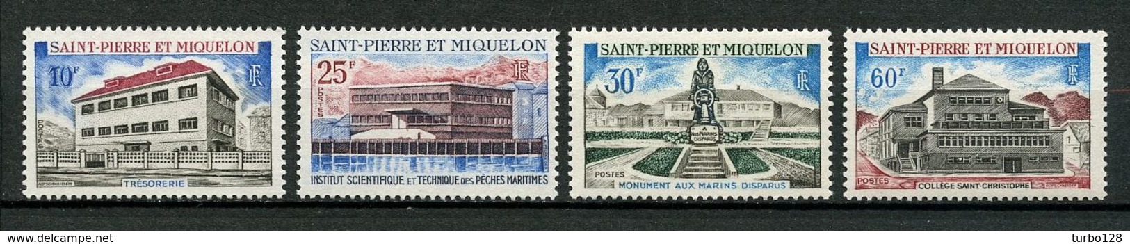 SPM MIQUELON 1969  N° 387/390 ** Neufs MNH Superbes C 49 € Bâtiments Monuments Trésorerie Pêches Marins Collège - Neufs