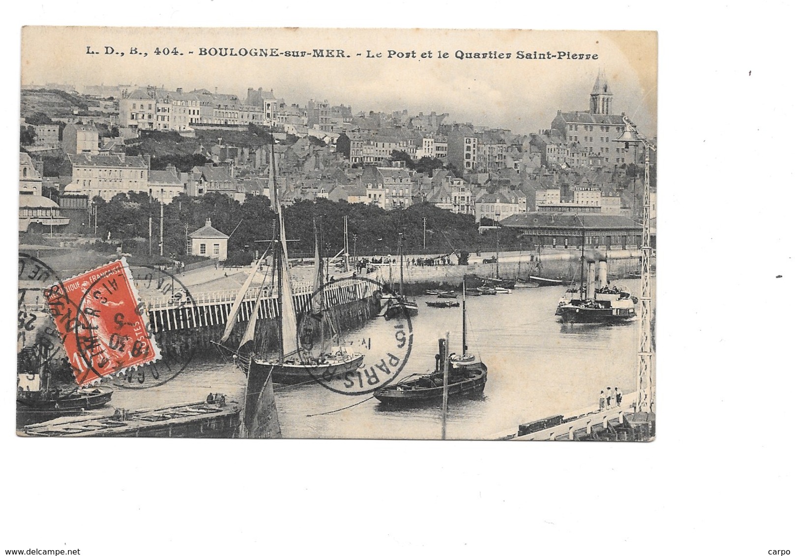 BOULOGNE-SUR-MER. - Le Port Et Le Quartier Saint-Pierre. (Remorqueur Vapeur) - Boulogne Sur Mer