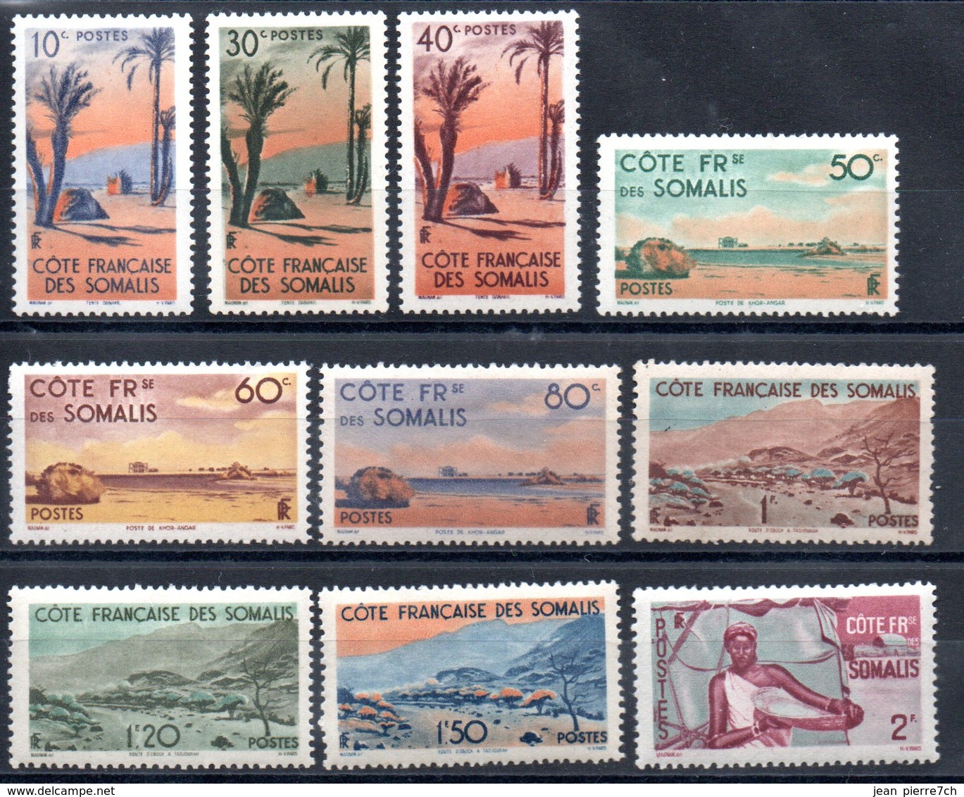 Côte Française Des Somalis Franz. Somaliküste Y&T 264**-268**, 269* - 272*, 273**, 274**, 275*, 278**, 279*, 281**, 282* - Ungebraucht