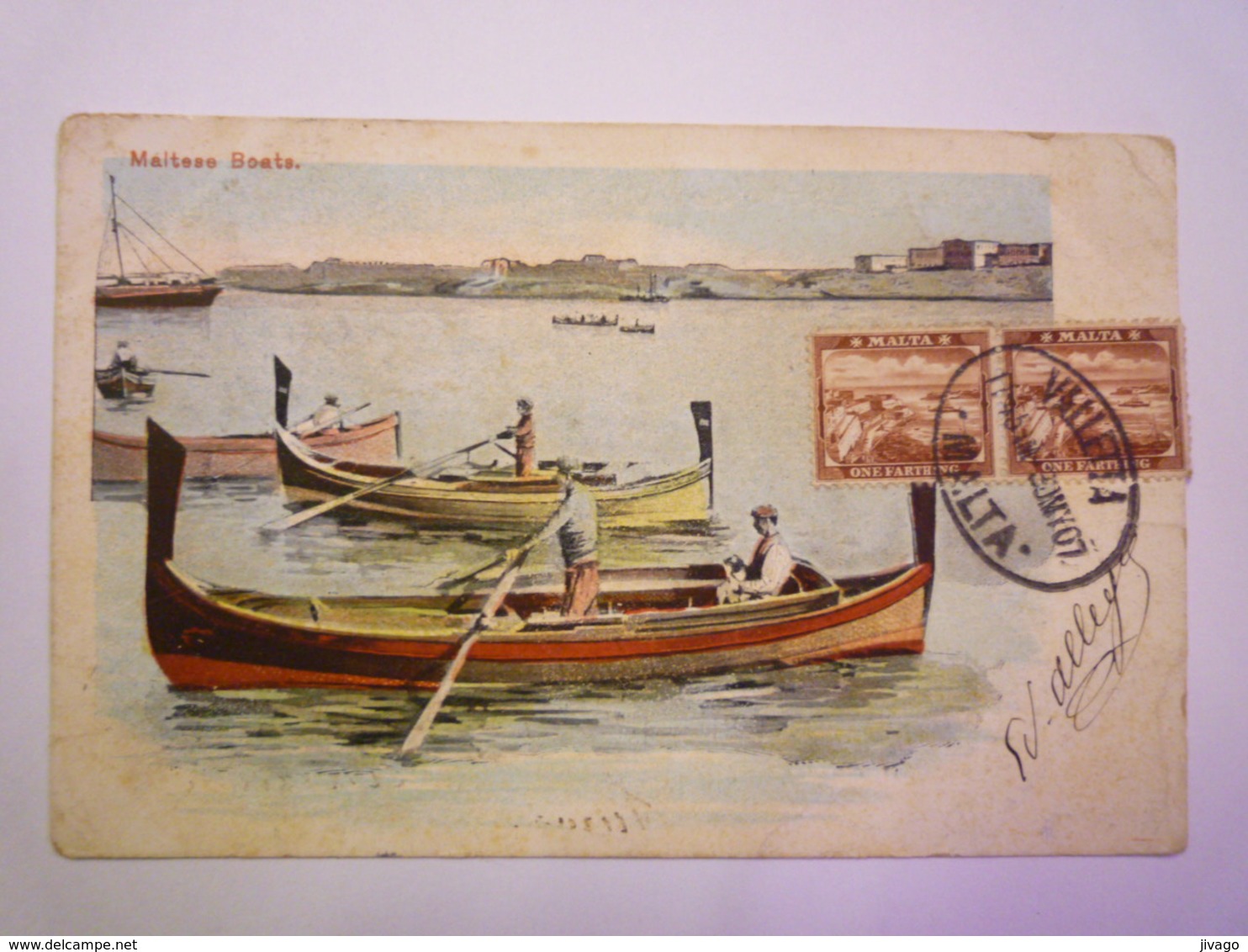 2019 - 1096  MALTE  :  Maltese BOATS   1907   - Malta