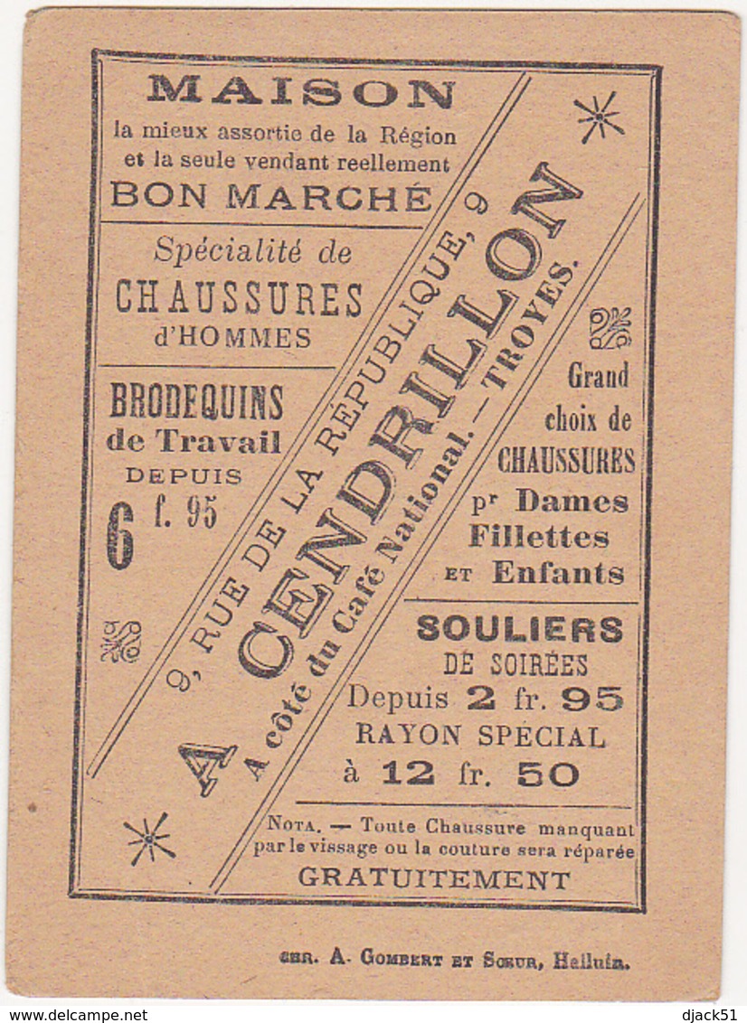 Chromo / Magasin Chaussures / A. CENDRILLON TROYES / Devinettes - Other & Unclassified