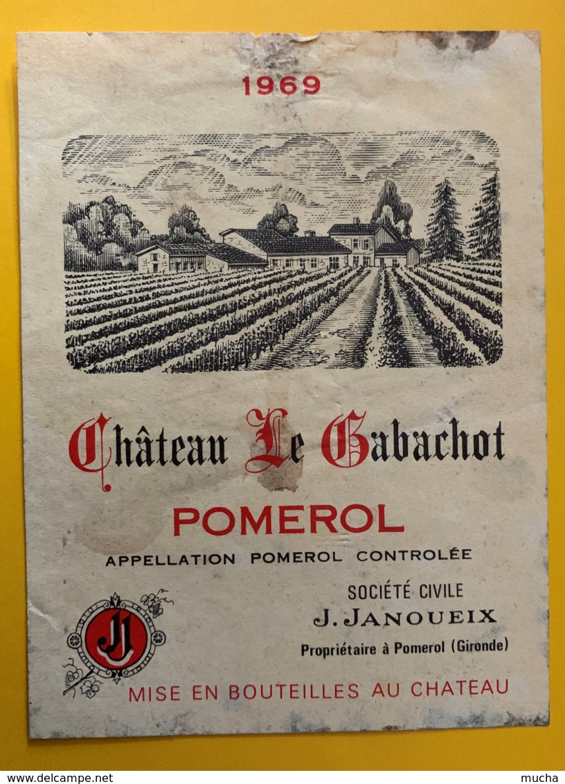 10223 - Château Le Gabachot 1969 Pomerol - Bordeaux