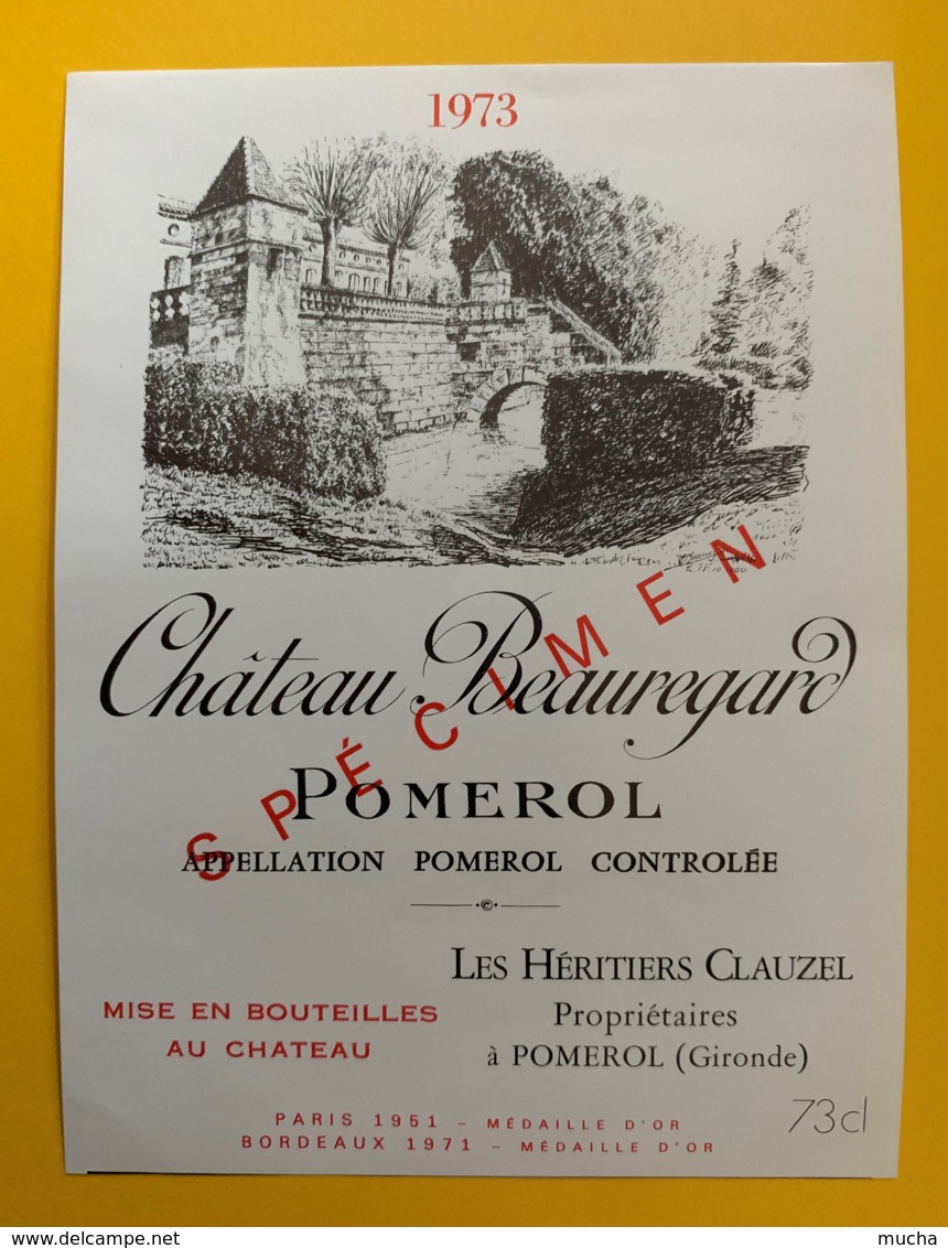 10230 - Château  Beauregard 1973  Pomerol Spécimen - Bordeaux