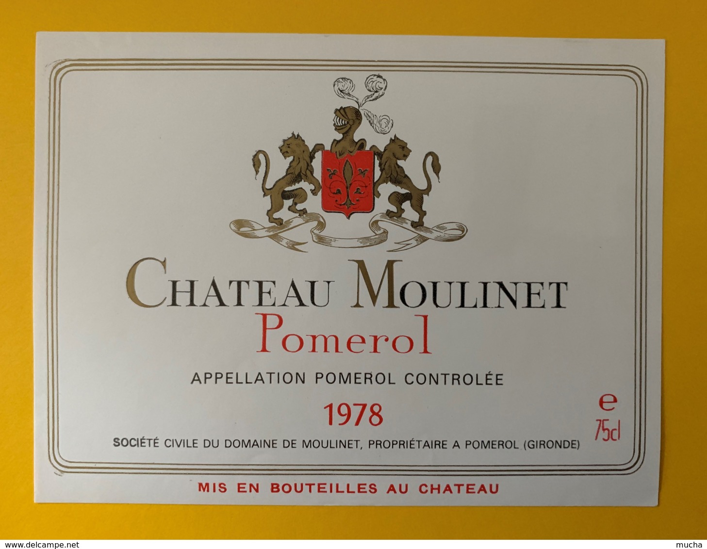 10232 - Château Moulinet 1978  Pomerol - Bordeaux